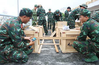 Bố trí khu vực, lắp ghép pháo hoa Lễ kỷ niệm 190 năm thành lập tỉnh An Giang