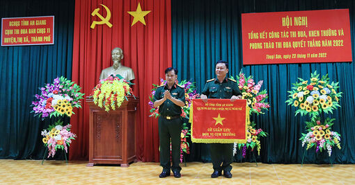 Tổng kết công tác thi đua, khen thưởng năm 2022 cụm thi đua quân sự 11 địa phương