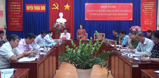 Thoại Sơn tổng kết 10 năm thực hiện Nghị quyết Trung ương 8 (khóa XI) về “Chiến lược bảo vệ Tổ quốc trong tình hình mới”