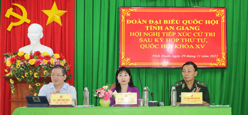 Đoàn đại biểu Quốc hội tỉnh An Giang hoàn thành tiếp xúc cử tri