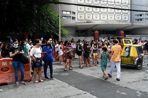 Động đất mạnh 5,6 độ tại Philippines, tâm chấn ở độ sâu 60km