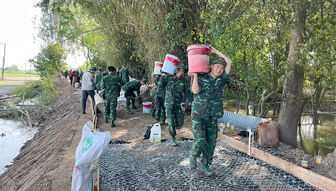 Xuất quân thực hiện Chương trình “Tết quân - dân” năm 2023 ở An Phú
