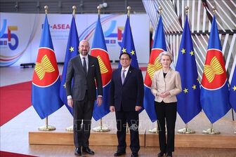 Thủ tướng Phạm Minh Chính dự Hội nghị Cấp cao kỷ niệm 45 năm quan hệ ASEAN - EU