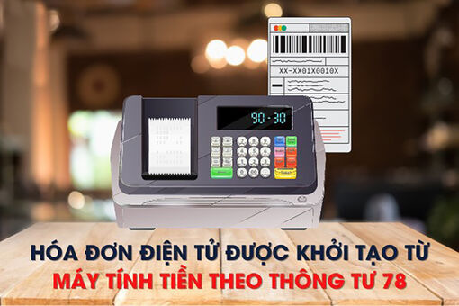 Hóa đơn điện tử được khởi tạo từ máy tính tiền