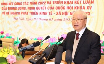 Tổng Bí thư Nguyễn Phú Trọng: Phát huy đoàn kết, phấn đấu, tranh thủ thời cơ, phấn đấu thực hiện thắng lợi nhiệm vụ năm 2023