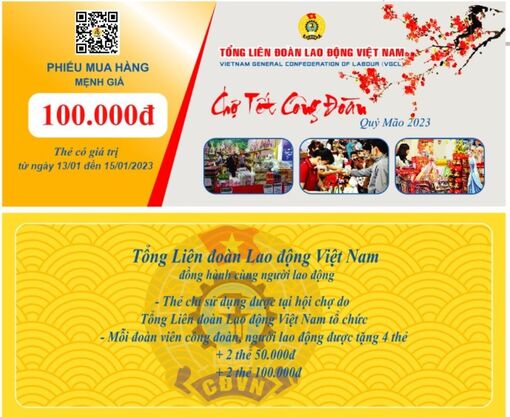 12.800 phiếu giảm giá dành cho đoàn viên, người lao động tại “Chợ Tết công đoàn” năm 2023