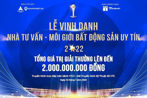 Nhaphonet.vn trở lại với sự kiện “Lễ vinh danh nhà môi giới bất động sản uy tín 2022”