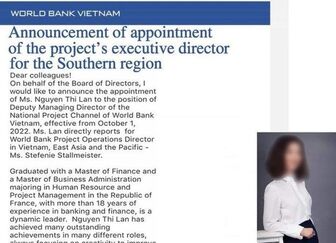 Xuất hiện kẻ mạo danh Ngân hàng Thế giới để lừa đảo ở Việt Nam