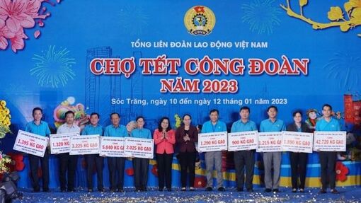 Khai mạc Chương trình 'Chợ Tết Công đoàn' tại Sóc Trăng