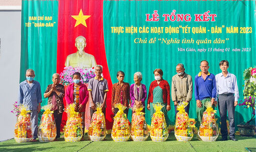 Tổng kết hoạt động "Tết quân – dân" năm 2023 ở Tịnh Biên