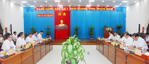 Lãnh đạo tỉnh An Giang tiếp và làm việc với đoàn công tác  tỉnh Hậu Giang và TP. Cần Thơ