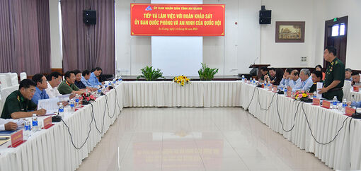 Đoàn khảo sát Ủy ban Quốc phòng và An ninh của Quốc hội làm việc tại An Giang