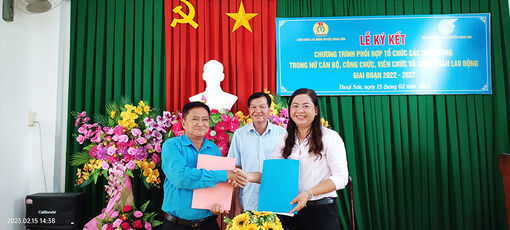 Phối hợp tổ chức các hoạt động trong nữ cán bộ, công chức, viên chức và công nhân lao động ở Thoại Sơn giai đoạn 2022 - 2027
