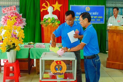 Đại hội Đại biểu Nghiệp đoàn bốc xếp Mỹ Long lần thứ IX (nhiệm kỳ 2023- 2028)
