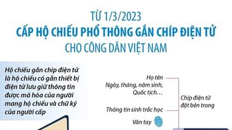 Từ 1/3, cấp Hộ chiếu phổ thông gắn chíp điện tử cho công dân Việt Nam