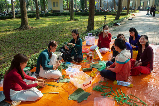 Hội thi gói, nấu bánh tét nhân lễ tưởng niệm 43 năm Ngày mất Chủ tịch Tôn Đức Thắng