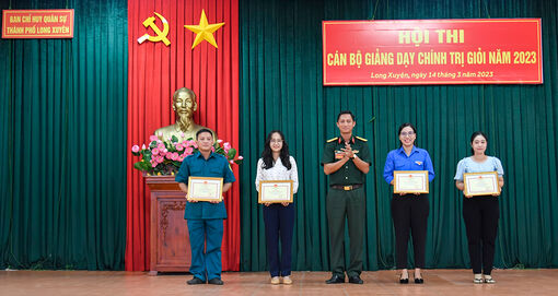 TP. Long Xuyên hoàn thành Hội thi cán bộ giảng dạy chính trị giỏi năm 2023