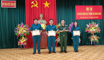 Ban Chỉ huy Quân sự huyện Thoại Sơn tổng kết Hội thi cán bộ giảng dạy chính trị giỏi năm 2023