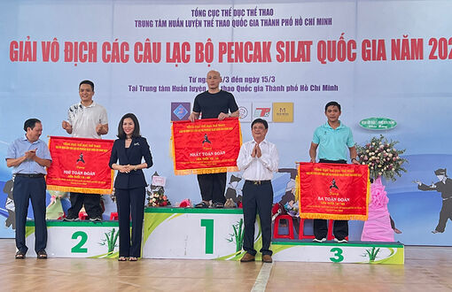 An Giang hạng ba toàn đoàn nhóm tuổi 18 đến 45 tuổi Giải Vô địch các CLB Pencak Silat quốc gia năm 2023