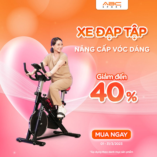 Nâng cấp vóc dáng với xe đạp tập của ABCSport cùng ưu đãi lên tới 40%