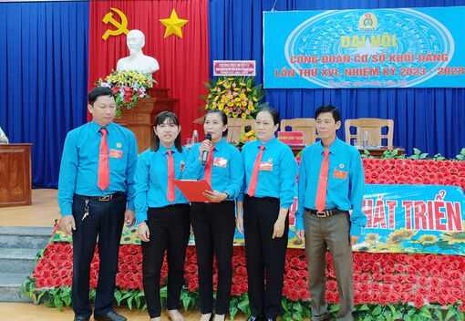 Đại hội Công đoàn cơ sở Khối Đảng huyện Thoại Sơn lần thứ XVI (nhiệm kỳ 2023-2028)