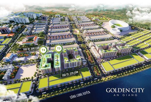 Tòa T3, T4 NOXH Golden City An Giang đáp ứng nhu cầu an cư của người lao động