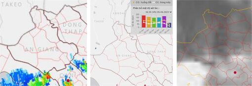 An Giang: Cảnh báo mưa giông tối 5/4/2023