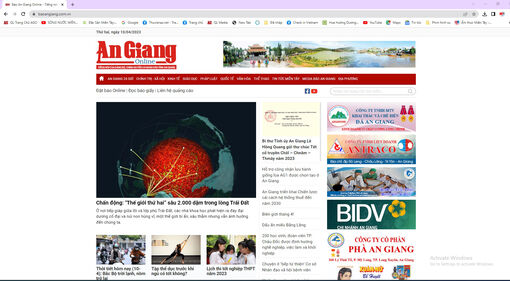 Báo An Giang online xếp thứ 9 trong Top 20 báo Đảng các tỉnh, thành phố về lượt truy cập trong tháng 3