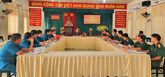 Đảng ủy Quân sự TP. Châu Đốc đánh giá tình hình thực hiện nhiệm vụ quân sự, quốc phòng