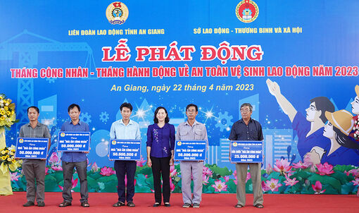 An Giang phát động Tháng Công nhân và Tháng hành động về An toàn vệ sinh lao động năm 2023