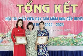Phú Tân: 74 giáo viên đạt danh hiệu giáo viên dạy giỏi cấp huyện bậc mầm non
