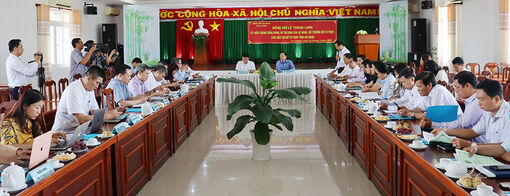 Bộ trưởng Bộ Tư pháp Lê Thành Long làm việc với Sở Tư pháp An Giang