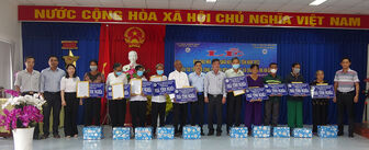 Công ty TNHH MTV Khai thác và Chế biến đá An Giang tiếp tục hỗ trợ 2,35 tỷ đồng cho các hoạt động an sinh huyện Tri Tôn
