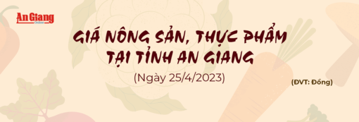 Giá nông sản, thực phẩm tại tỉnh An Giang ngày 26/4/2023