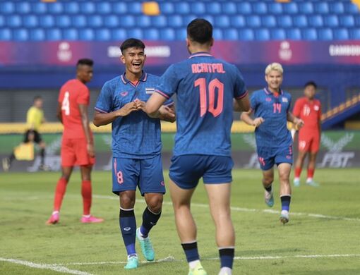 U22 Thái Lan thắng đậm U22 Singapore ở ngày ra quân SEA Games 32