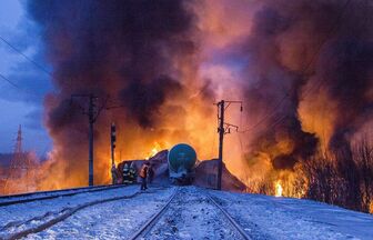 Nổ tung đường ray xe lửa tại tỉnh biên giới của Nga