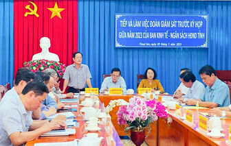 Ban Kinh tế - Ngân sách HĐND tỉnh An Giang thực hiện giám sát trước kỳ họp giữa năm 2023 tại huyện Thoại Sơn