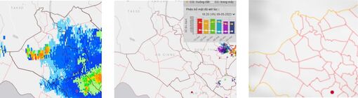 An Giang cảnh báo mưa giông tối 9/5/2023