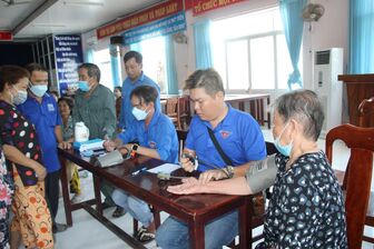 Khám bệnh, phát thuốc miễn phí, tặng quà cho hơn 200 người dân, gia đình chính sách ở Hòa An