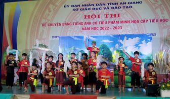 Trường Tiểu học Bán trú "A" Long Thạnh và Trường Tiểu học Nguyễn Du đạt giải nhất Hội thi kể chuyện bằng tiếng Anh
