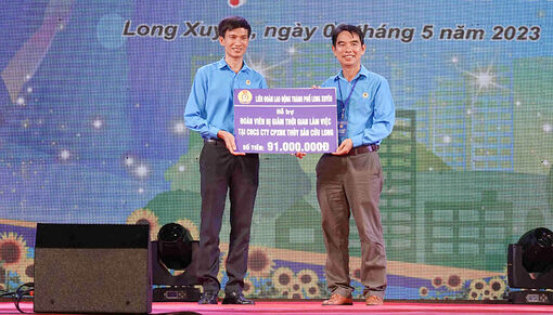 An Giang có 1.386 đoàn viên, người lao động được hỗ trợ hơn 1,3 tỷ đồng theo Quyết định 6696/QĐ-TLĐ
