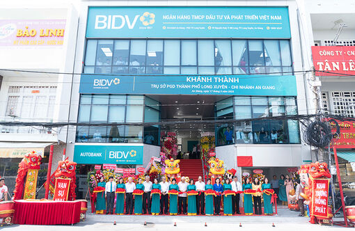 BIDV chi nhánh An Giang khánh thành trụ sở mới Phòng Giao dịch TP. Long Xuyên