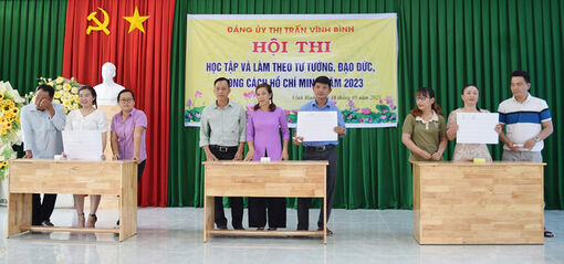 Thị trấn Vĩnh Bình tổ chức Hội thi học tập và làm theo tư tưởng đạo đức phong cách Hồ Chí Minh năm 2023