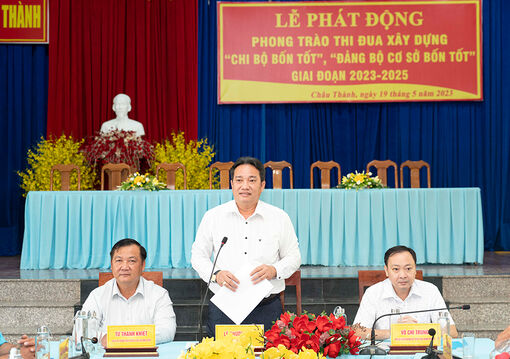 Châu Thành thi đua xây dựng chi, đảng bộ “bốn tốt”