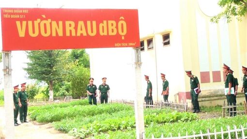 Cục Hậu cần Quân khu 9 kiểm tra việc thực hiện chỉ tiêu ngành quân nhu tại TP. Châu Đốc