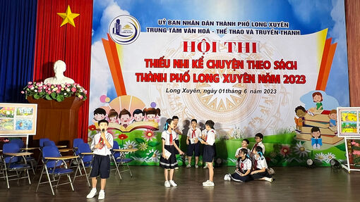 Trao giải Hội thi thiếu nhi kể chuyện theo sách TP. Long Xuyên năm 2023
