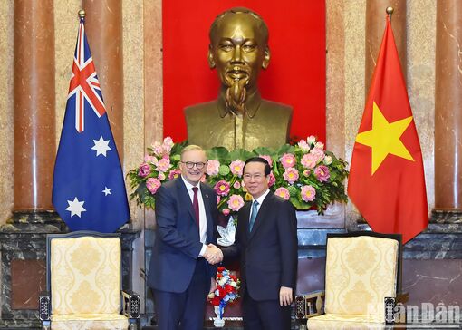 Chủ tịch nước Võ Văn Thưởng tiếp Thủ tướng Australia Anthony Albanese