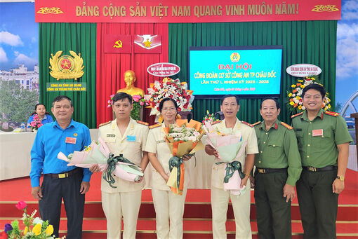 Đại hội Công đoàn cơ sở Công an TP. Châu Đốc thành công tốt đẹp