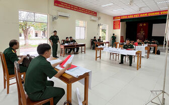 Ban Chỉ đạo diễn tập tỉnh An Giang kiểm tra văn kiện diễn tập khu vực phòng thủ huyện An Phú năm 2023