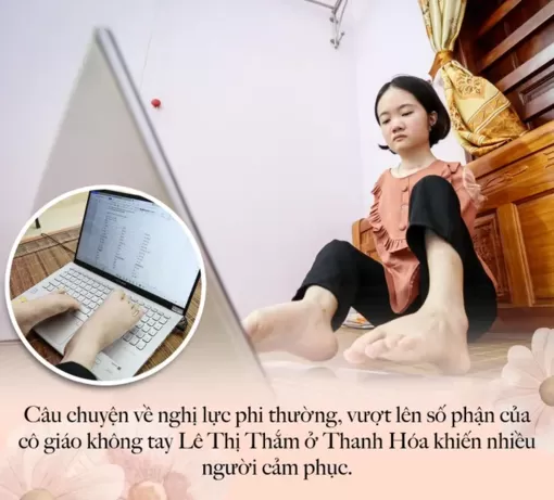 Nghị lực phi thường của cô giáo không tay ở Thanh Hóa